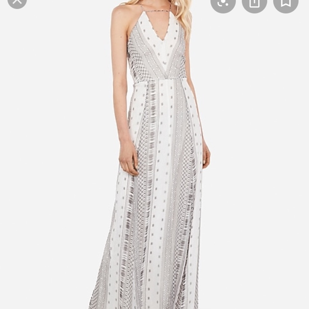 Express metallic maxi dress